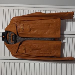 Women's Black Rivet leather jacket M